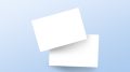 Mockup branding business cards template with shadow on light blue background
