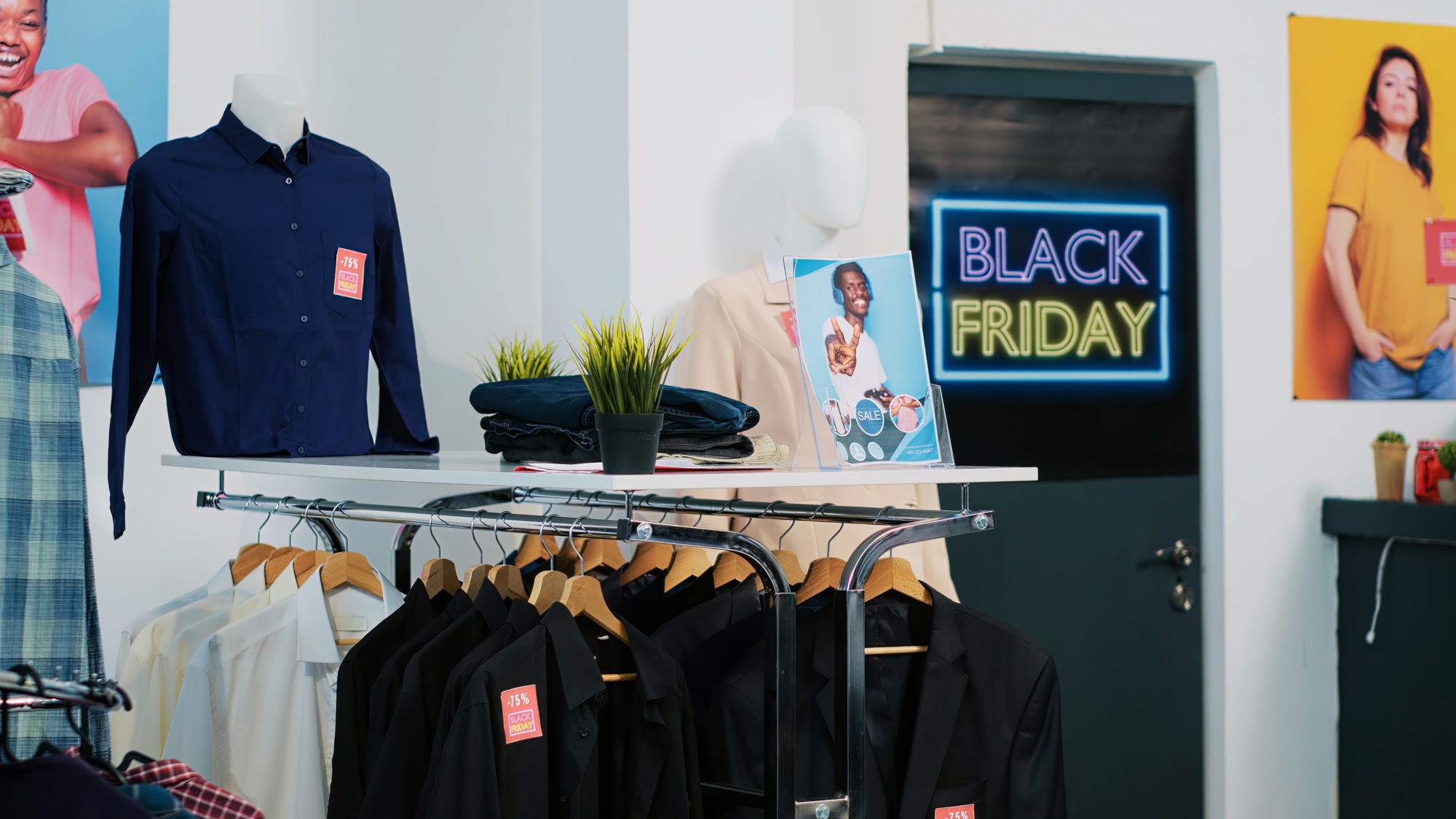 Promotional sales advertisement in store