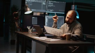 Web engineer thinking about programming solution